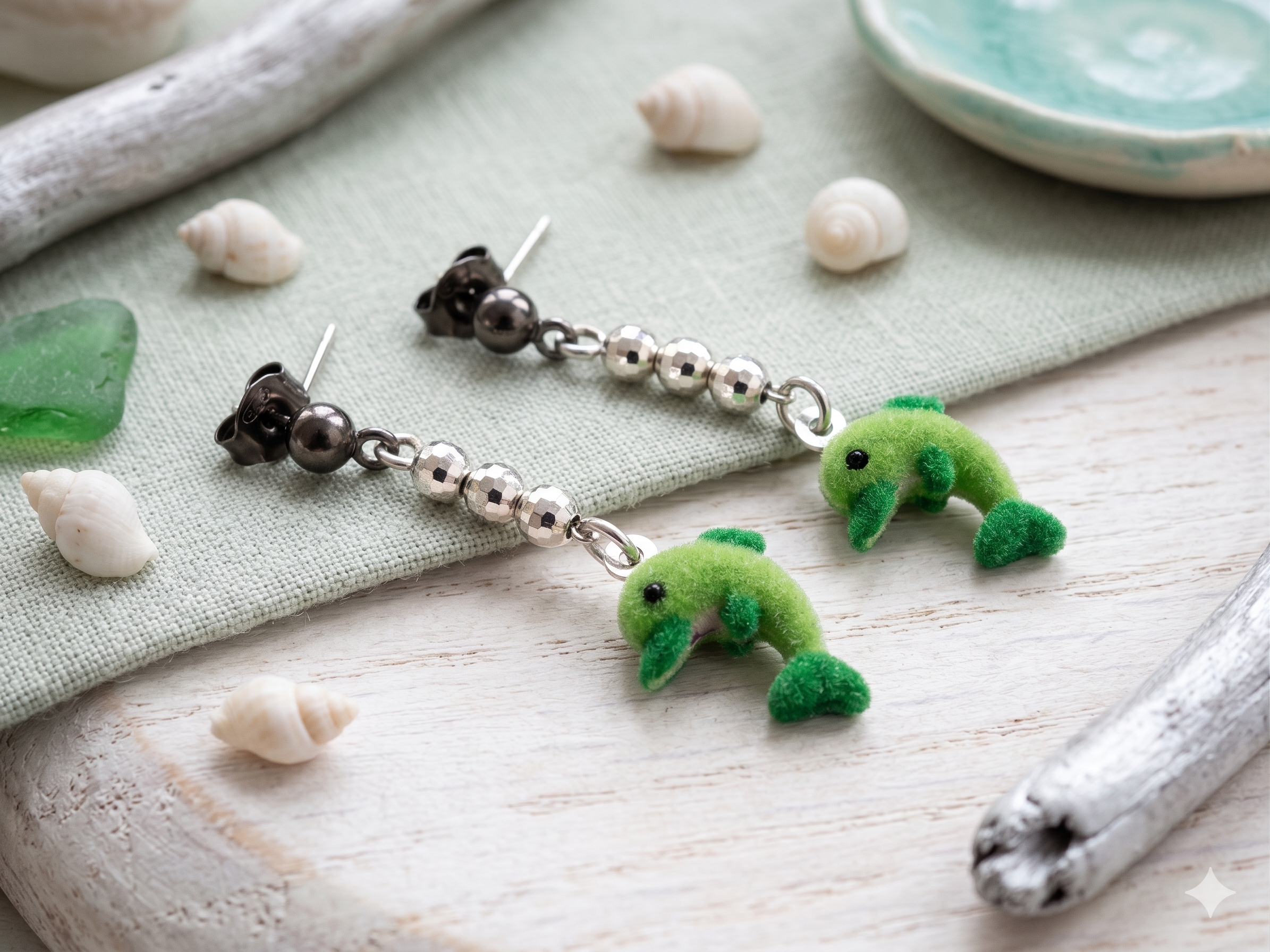 SE0223 Dolphin Drop Earrings