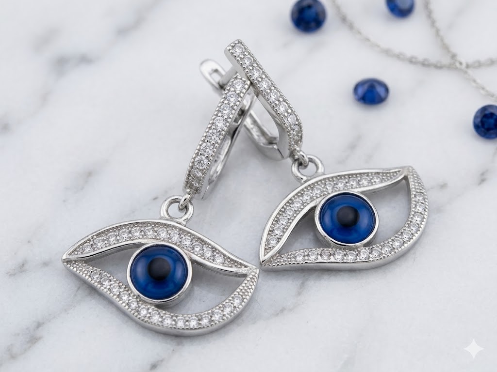 SE1403 Evil Eye Earrings