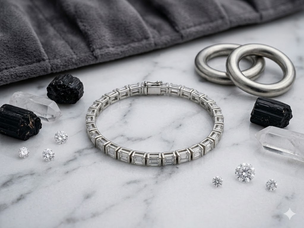SH0144 Baguette Tennis Bracelet
