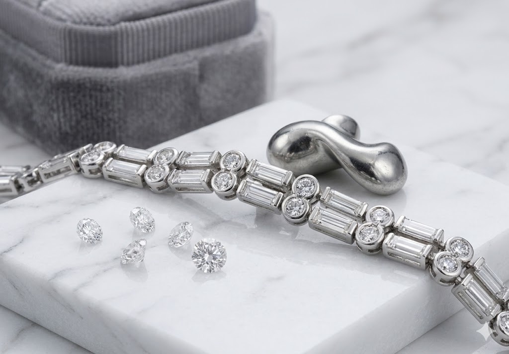 SH0108 Diamond Baguette Bracelet