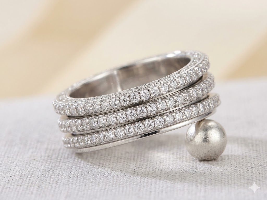 SR1741 Coil Wrap Pavé Ring